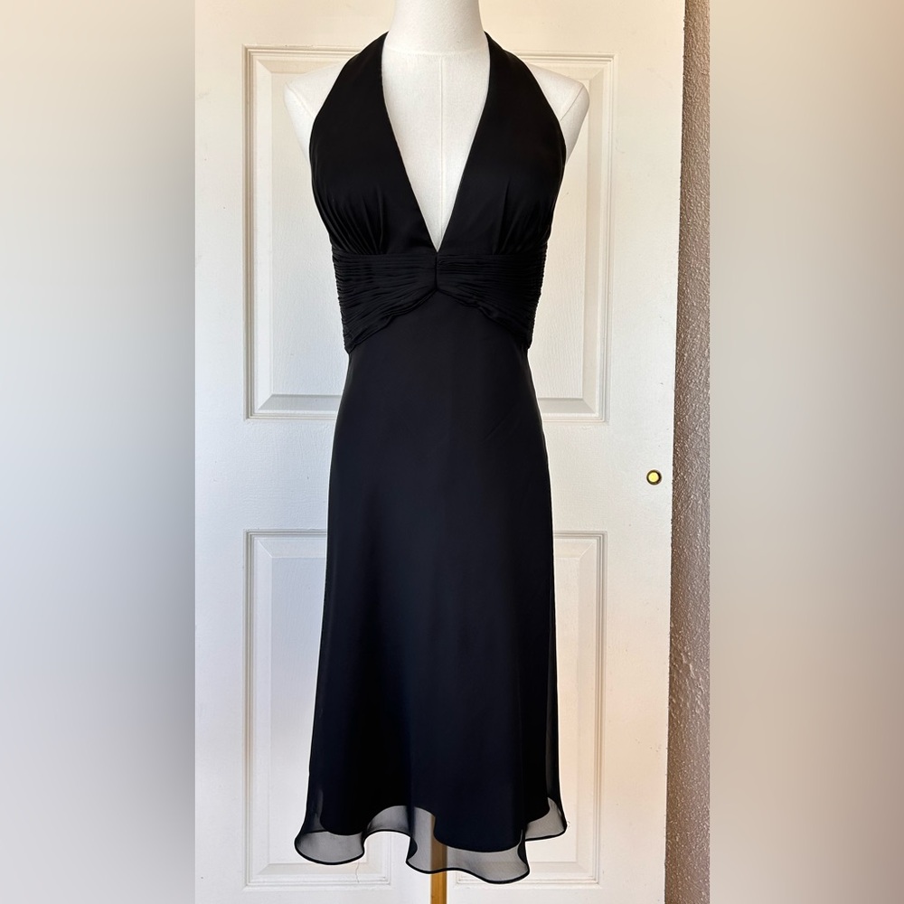 Morrell Maxie‎ Halter Fit & Flare Dress Beads Lined Size 6